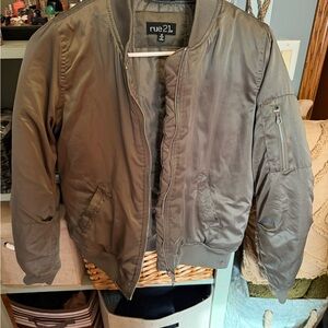 3/$15 Women’s Olive Green Bomber Jacket size m medium